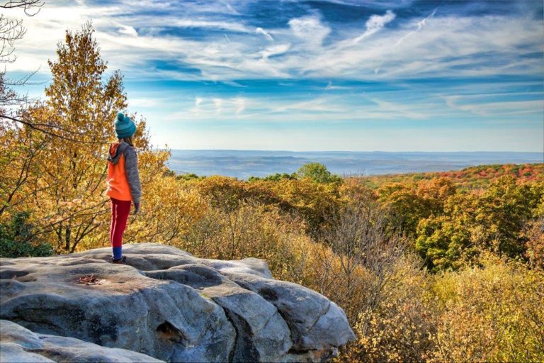 Fall overlook at Beam Rock, Laurel Summit State Park/Forbes State ...