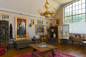 Gallery of paintings at Gari Melchers Gallery