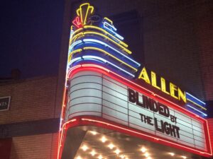 The marquee outside of the Allen Theatre in Annville, PA.