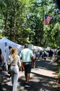 Visitors make their way through the Mount Gretna Outdoor Art Show.
